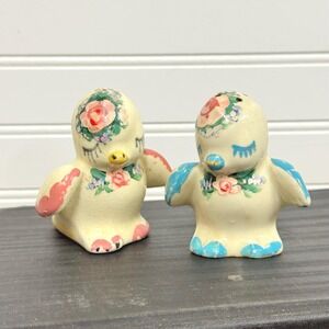 Rare‎ Floral Bird Salt and Pepper Shakers: Spring Decor